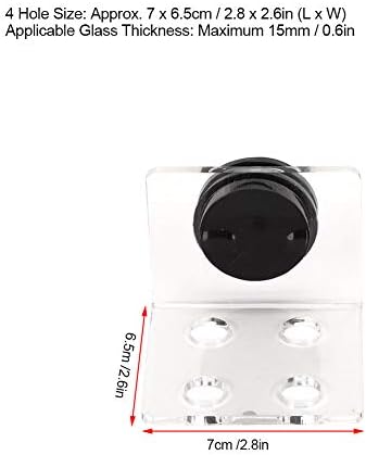 Fish Acrylic Bracket Base, Aquarium Rack Bracket Transparent Bracket Holder Frag Plugs Rack Suction Cup(4Holes)