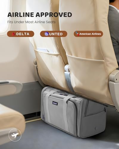 MIDOG Soft Cat Carrier Airline Approved, Expandable for Cats Up to 15lbs