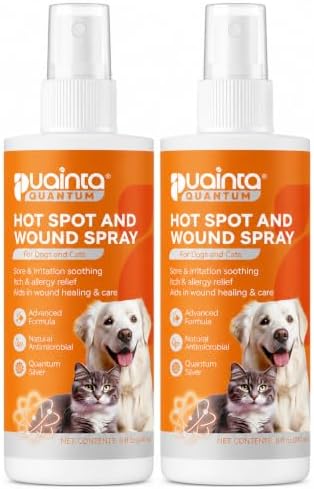 PUAINTA Dog Hot Spot Spray for Itch Relief - Quantum Silver Pet Skin Care