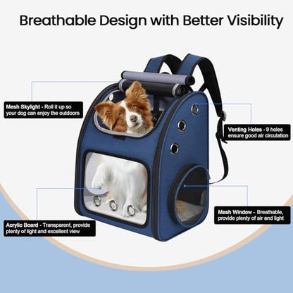 Expandable Cat Carrier Backpack,Large Space,Airline Approved,18 lbs