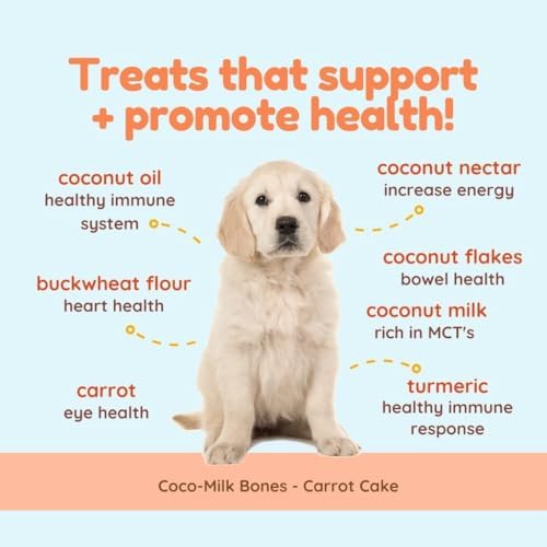 CocoTherapy Coco-Milk Bones Dog Treat (Carrot Cake) 6 Oz.