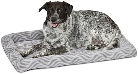 MidWest Homes for Pets QuiteTime Deluxe Wave Bolster Bed for Intermediate Dogs; Easily Machine Wash and Dry; Gray; 36"; 40236-WVGY