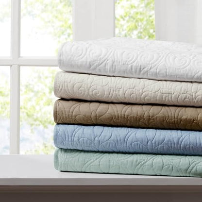 Madison Park Damask Quilting Design Throw Blanket, 60"x70"