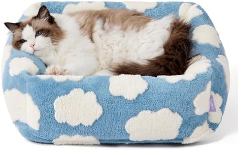 LE SURE Cute Dog Bed for Small Dogs & Cats Jacquard Washable Puppy Bed,20in