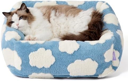 LE SURE Cute Dog Bed for Small Dogs & Cats Jacquard Washable Puppy Bed,20in