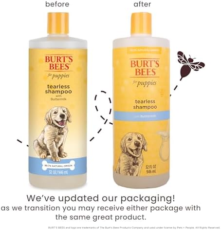 BURT'S BEES FOR PETS Tearless Puppy Shampoo, Buttermilk, 32 Fl Oz