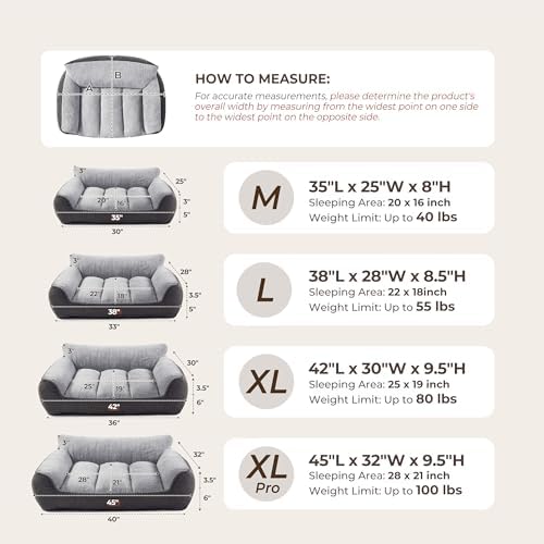 Extra Thick Orthopedic Bolster Dog Beds Large Sized Dog