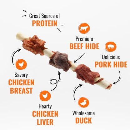 Good 'n' Fun Kabobs Long-Lasting Dog Treat Made With Real Protein, 4 oz