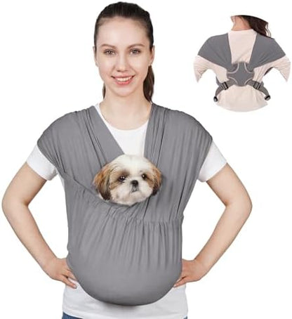 Supet Dog Sling Carrier for Small Pet, Adjustable Hands Free Front Backpack
