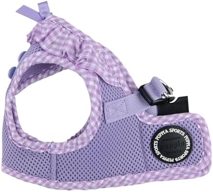 Puppia Vivien Dog Vest Harness B (Step-in) Fashionable Mesh Spring Summer Harness for Small Dogs, Violet, X-Small