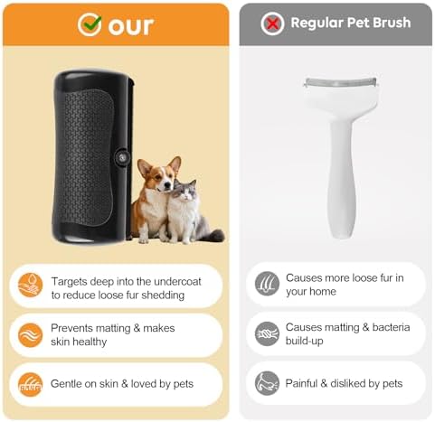Deshedding Brush, Deshedding Brush for Pets, Deshedding Dog Brush for Cats, Dogs, Horses, Easy Hair Removal Tool