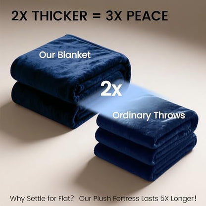 gogobunny Waterproof Blanket for Twin Bed, Warm Sherpa Fleece Throw, 60x80