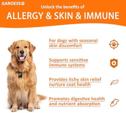 Dog Allergy Relief Chews- Allergy & Immune Probiotics, Support Seasonal Allergies, Gut & Digestive Health, Dog Itching Skin,Paw & Ears Relief- Bacon Flavor -240 Count (2 Pack/Trust it)