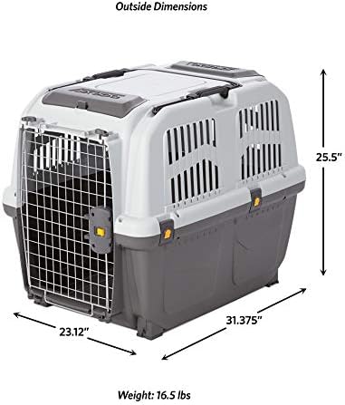 Skudo by MidWest 32-Inch Travel Carrier, Gray, Fits Pets up to 40 lbs