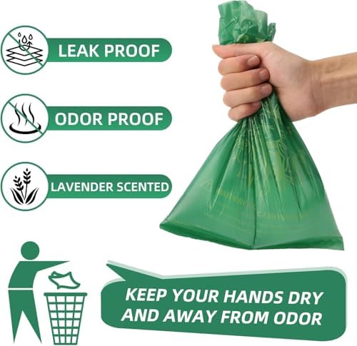 36 Rolls 540 Dog Poop Bags, Thick Dog Poo Bags for Walks (Green)