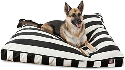 Majestic Pet Rectangle Large Dog Bed Washable – Non Slip Comfy Pet Bed – Dog crate Bed with Removable Washable Cover – Dog Kennel Bed for Sleeping - Dog Bed X-Large Breed 50x42x5 Inch – Black