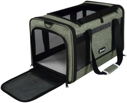 GAPZER Medium Cat Carrier Bag Lightweight, Soft-Sided Small Pet Carry Crate