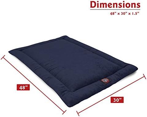 Majestic Pet 720570929999 Villa Crate Dog Bed Mat, Navy Blue, 48"