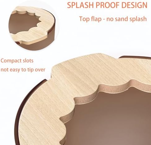 Marchul Hamster Sand Bath Container, Hamster Sand Bath Box with Cleaning Scoop, Brown Hamsters Bathtub Bathroom Toilet, Easy to Clean, Hamsters Litter Box for Gerbil