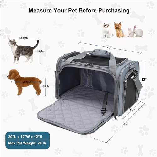EliteField Deluxe Soft Pet Carrier for Cats and Dogs (3-Year Warranty)