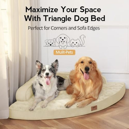 MEKIY Orthopedic Waterproof Dog Bed with Sides for Large Medium Dogs