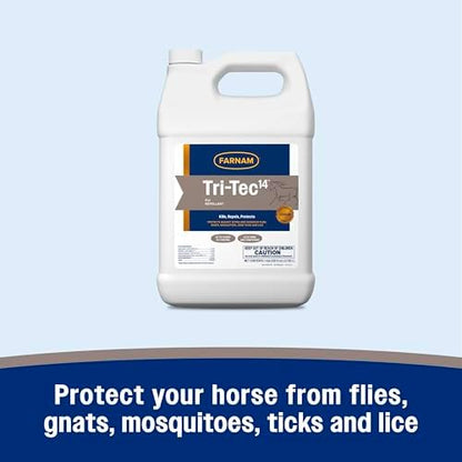 Farnam Tri-Tec 14 Fly Spray for Horses, Protects for Up to 14 Days, 128 oz