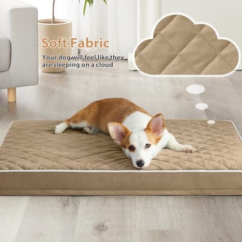 WNPETHOME Orthopedic Waterproof Large Dog Bed for Crate Cozy Sleep