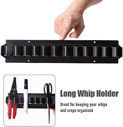 Horse Whip Crop Holder up to 12 Whips or Crops,Wall Mount Horse Supplies