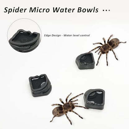 6 Pcs Spider Micro Water Bowls, Mini Resin Dish for Tarantula, Spider, Millipede and Tiny Reptiles, Food/Water Dish for Enclosure Accessories (Small: 1.01" D, 0.39" H)