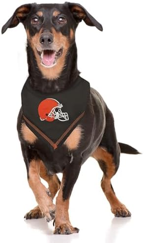 Pets First NFL Cleveland Browns TIE Bandana, Size Large/X-Large. Dog Bandana Scarf Bib for Pet Cat Dog. The Ultimate Game-Day, Party Bandana