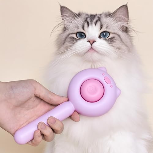Cat Brush Dog brushes with Release Button for Shedding Grooming, fit for Long or Medium Haired Cats, Lightweight Skin Friendly Pet Brush Hair Removal Comb Brushes for Kitten