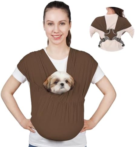 Supet Dog Sling Carrier for Small Pet, Adjustable Hands Free Front Backpack