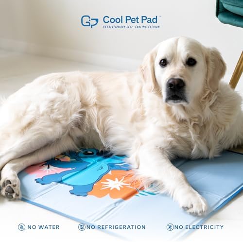 The Green Pet Shop Cool Pet Pad - Small, Disney’s Stitch - Self-Cooling, Pressure Activated Mat for Dogs & Cats from 9-20 lbs - Non-Toxic Gel, No Water Needed