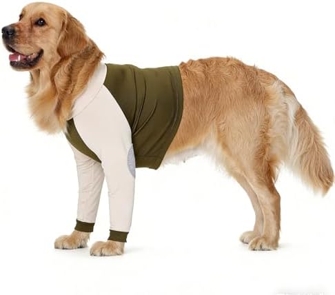 Lelepet Dog Sleeve to Stop Licking Front Legs, Long Sleeve Dog Shirt 3XL