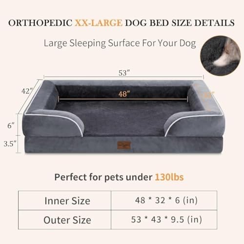 Comfort Expression Waterproof Orthopedic Dog Beds for Extra Large Dog