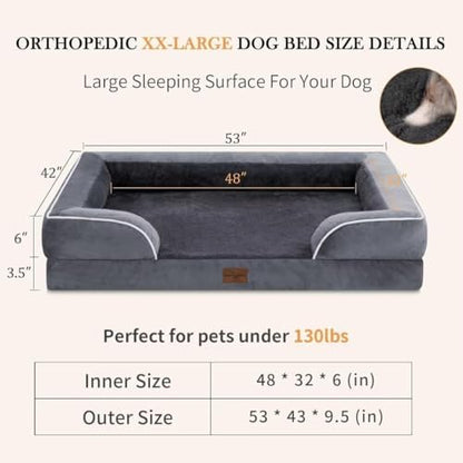 Comfort Expression Waterproof Orthopedic Dog Beds for Extra Large Dog
