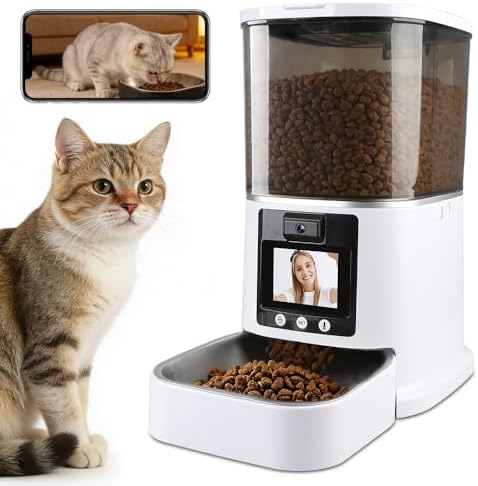 Automatic Cat Feeder with Camera Two-Way Video/Autio 5G WiFi, 5L