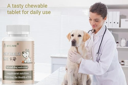 Hip and Joint Supplement for Dogs- with Glucosamine, Chondroitin, and MSM,120 Chewable Tablets, Chicken Flavor, Dog Joint Supplement，Joint Support Supplement for Dogs
