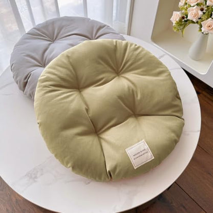 SHENGOCASE 2-Pack 16" Round Soft Cat Kneading Pillow Cushion Bed for Cat Dog House Perch, Cushion Pad Padding (Khaki)