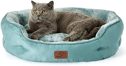 Bedsure Small Dog Bed Washable,Round Cat Beds for Indoor Cats,25in