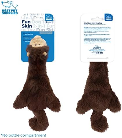 Best Pet Supplies 2-in-1 Stuffless Squeaky Dog Toy - Monkey, Small