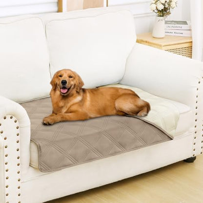 Smiry Waterproof Dog Bed Cover, Reversible Pet Blanket for Sofa Couch