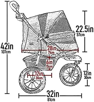 Pet Gear No-Zip AT3 Pet Stroller for Cats/Dogs, Wild Flower
