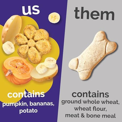 Fruitables Baked Dog Treats, Low Calorie Treats, Pumpkin & Banana, 7oz