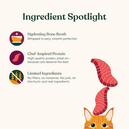 Made by Nacho Lickable Cat Treats Mousse Tubes 12 Count with Bone Broth Tuna Recipe (.5 oz) No Grains, Corn, Wheat or Soy
