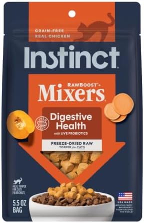 Instinct Freeze Dried Mixers, Cat Food Toppers, Digestive Health, 5.5 oz