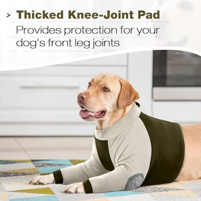 Lelepet Dog Sleeve to Stop Licking Front Legs, Long Sleeve Dog Shirt XL