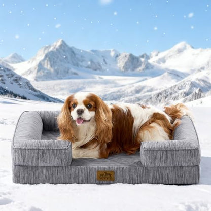 COZY KISS Orthopedic Dog Cooling Bed for Medium Small Dogs, 30x20 inch