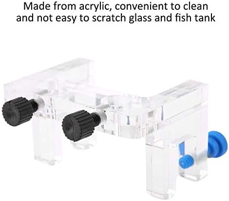 Fdit Aquarium Probe Holder Acrylic Clip Mount Secure 2 Probe Organizer for Fish Tank Sump Clear Acrylic 8 x 6 x 4.5 cm 1 Pack with 4 Screws Fits Glass up to 1.5 cm