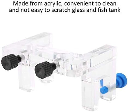 Fdit Aquarium Probe Holder Acrylic Clip Mount Secure 2 Probe Organizer for Fish Tank Sump Clear Acrylic 8 x 6 x 4.5 cm 1 Pack with 4 Screws Fits Glass up to 1.5 cm